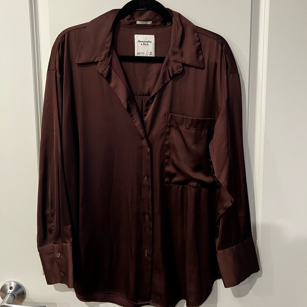 Oversized Silk Button Down